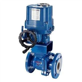 Elektrisches Kugelregelventil mit Fluorauskleidung